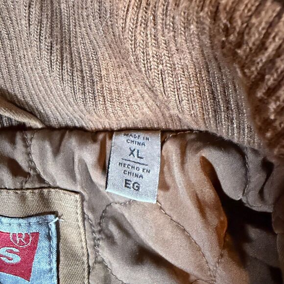 Levis Jacket Mens XL Quilted Full Zip Trucker Western Casual Classic Pockets - Picture 5 of 8